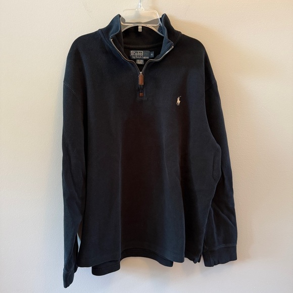 Polo by Ralph Lauren Black Quarter-Zip Pullover - Picture 1 of 3